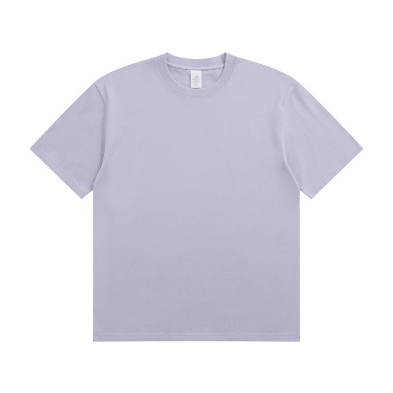 Camiseta de Manga Corta Pesada 230g Algodón Puro Estilo Japonés - Color Sólido Primavera/Verano, Versátil y Sencilla con Opción de Logo Personalizado