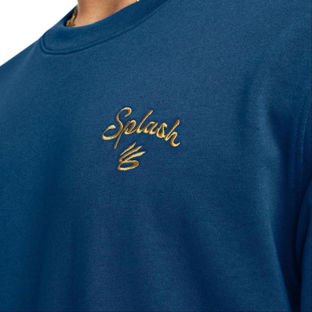 Under Armour Printed Logo Solid Color Round Neck Nautical Short Sleeve T-Shirt Men T-Shirts Blue 1383379-426