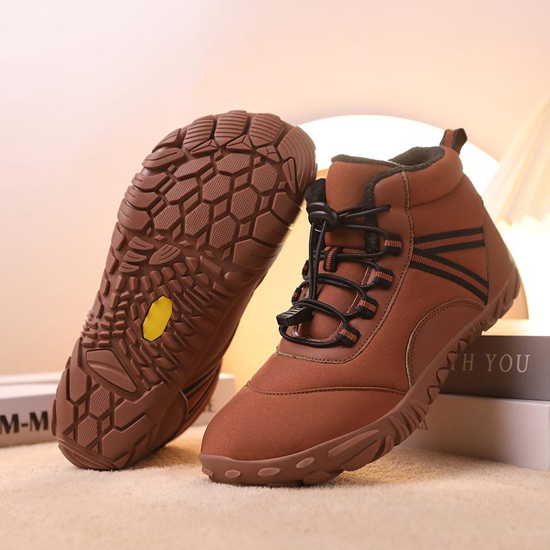 New Men Women Waterproof Barefoot Hiking Shoes Winter Warm Snow Boots Men Plush Sneakers Outdoor Trekking Climbing Boots
