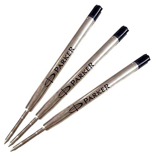 Parker Quinkflow Ballpoint Pen Refills, Standard, Set of 3, Black, Fine Point, S0909400 (S1164312/S0909530) (Black, Fine Point) [Parallel Import]