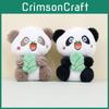 Cute Panda Stuffed Animal Keychain Soft Pp Cotton Plush 12 Cm Black Brown