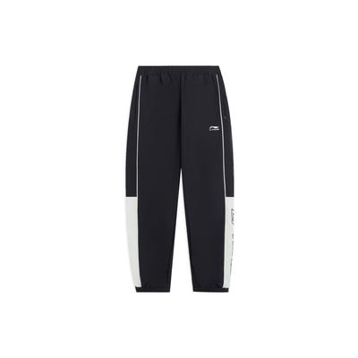 Trendy Colorblock Loose Tapered Knit Sweatpants Men Bottoms Black AYKS837-3
