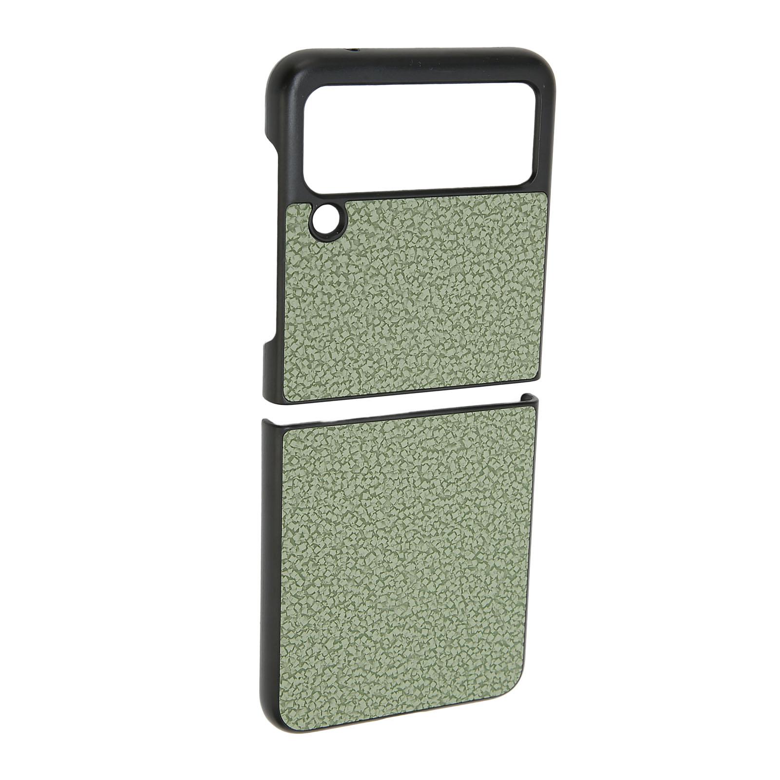 

Phone Protective Case Cover Scratch Resistant PU Leather Phone Shell for Galaxy Z FLIP 3 Green