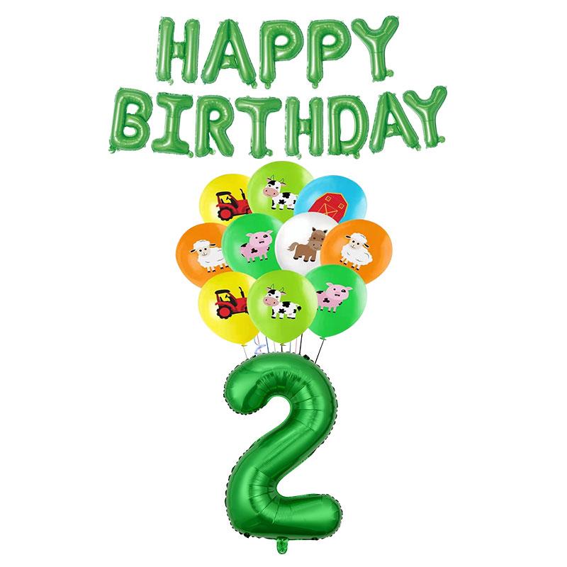 Farm Cartoon Animals Birthday Decoration Party Supplies Tableware Balloons Cup Plates Set Backdrop Banner Birthday Cake Deco Kit