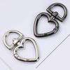 30 Pieces Zinc Alloy Heart Shape Swivel Buckles Trigger Spring Keyring Buckle Clasps Hooks Open Ring for Key Ring Durabl