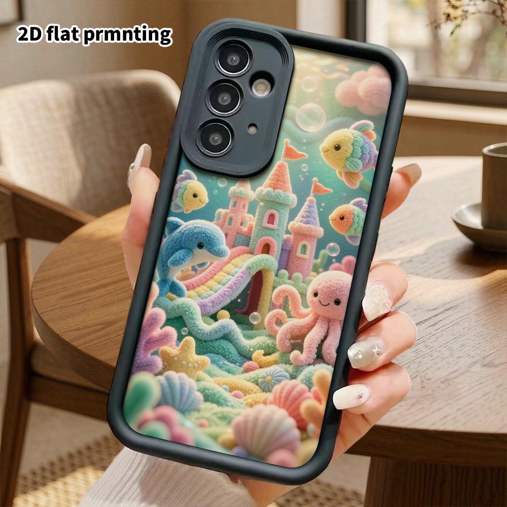Phone Case: 2D Flat, Suitable for Samsung Galaxy A34 A35 M05 M06 S20 S22 S21 FE Plus 5G Protective Case, Underwater Castle Kingdom, Perfect Christmas 