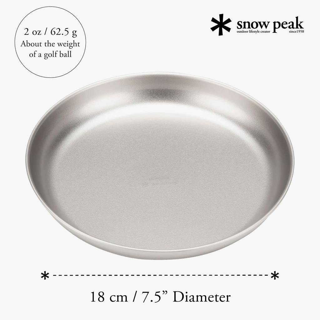 Snow Peak Trek Titanium Plate Titanium Plate for Solo Camping STW-002T - Ultra-lightweight