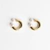 RACOHA Daily two-way silver pearl ring earring