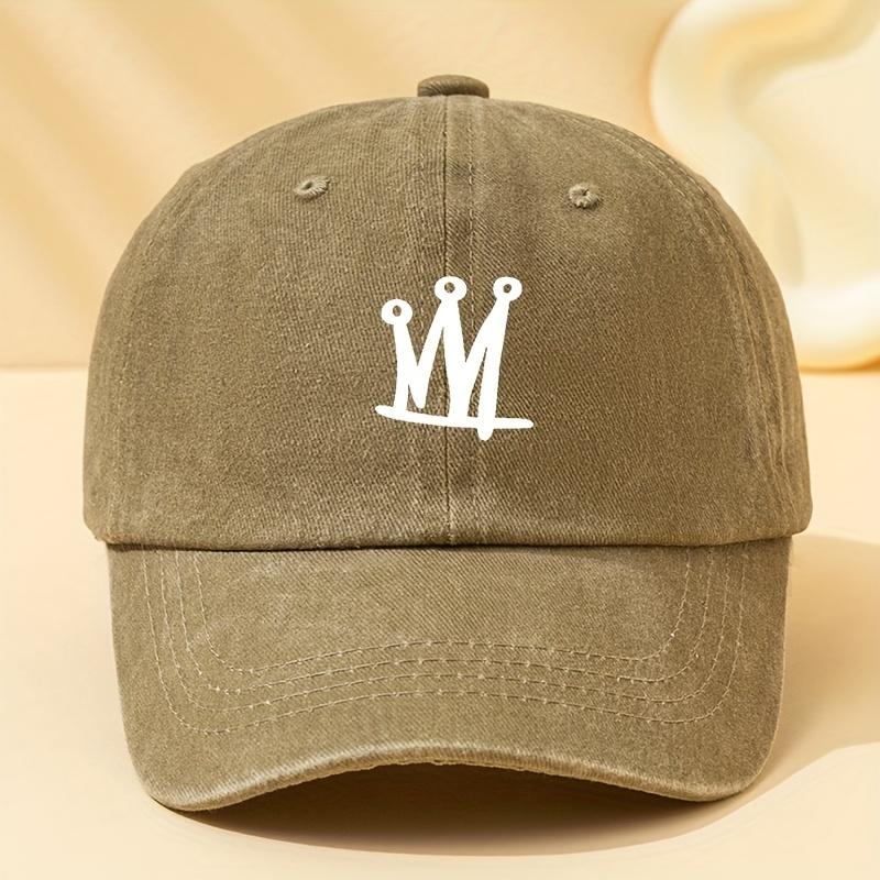 Washed Printed Baseball Cap Suitable for Men and Women, Adjustable Outdoor Casual Cap, Lightweight, Breathable and Comfortable