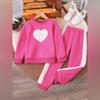 Kids Cartoon Casual Fashion Outfit Set Long Sleeve Top & Pants