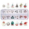 Christmas Nail Charms Nail Art Alloy Rhinestones Supplies Christmas Series Mixed Nail Art Decor for DIY Nails Ornaments