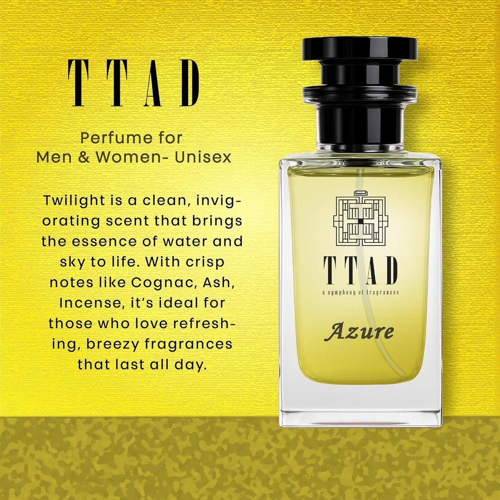 TTAD Unisex Perfume |Long Lasting Premium Luxury Scent For Man And Woman | Fragrance Scent For Men And Women Natural Aroma Azure Perfume
