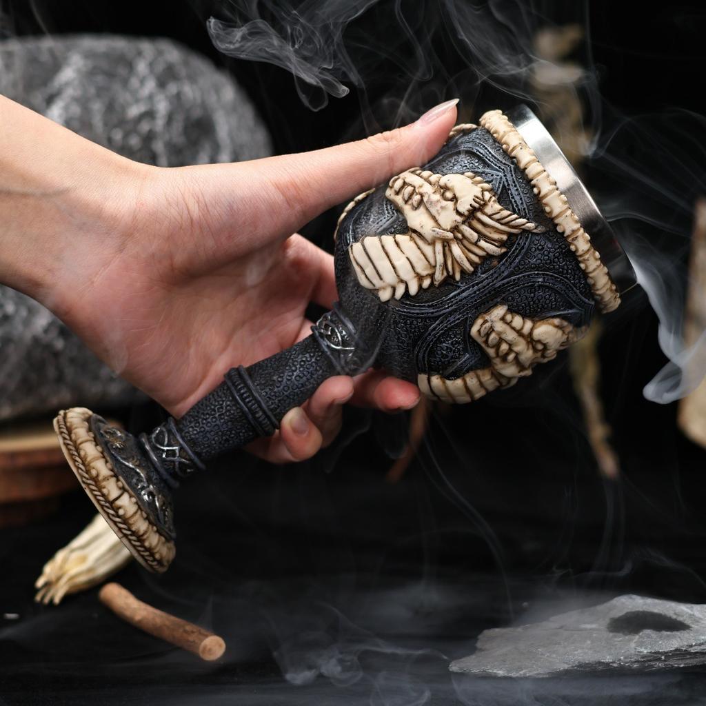 New Ancient Dragon Fossil Red Wine Glass Faucet Stainless Steel Cocktail Cup Creative Gifts Creative Gifts