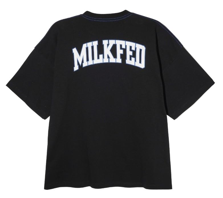 

Milkfed Casual College Logo Super Big Black Women s S/S Top, чёрный