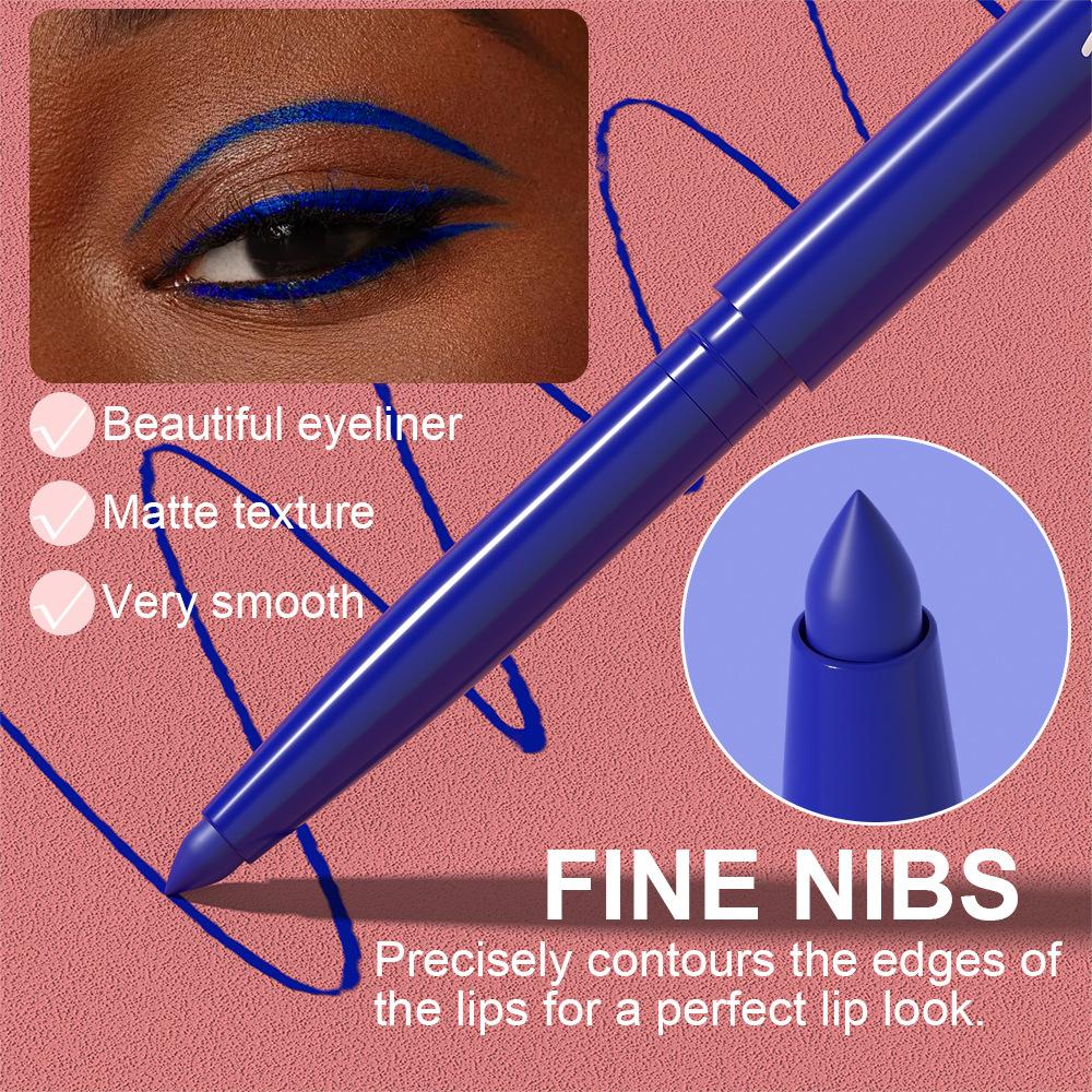 1 delineador de ojos negro resistente al agua, de larga duración y resistente a las manchas, ideal para principiantes. Regalo de maquillaje de ojos.