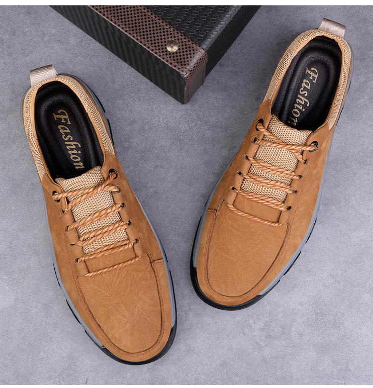 Men's Genuine Leather Low-Top Hiking & Mountaineering Shoes