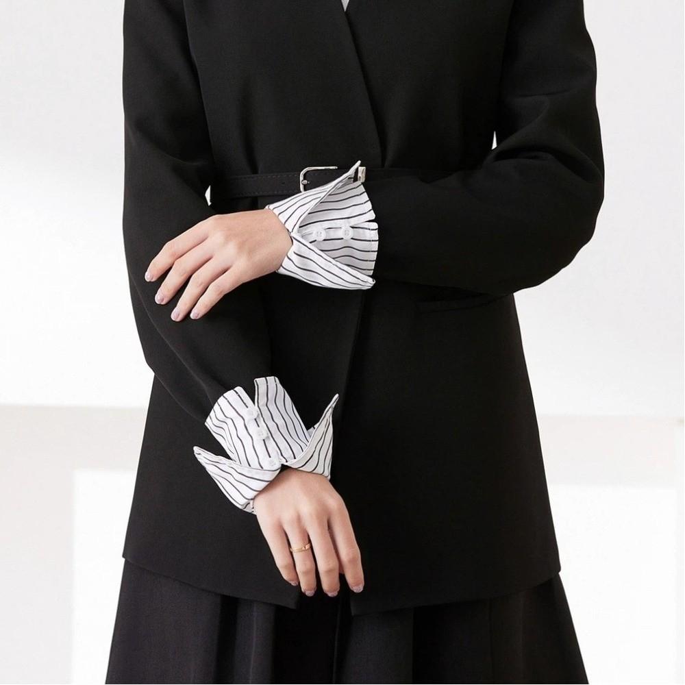 Cuff Extension Fake Hand Sleeves Striped Blouse Sleeve Detachable Sleeves Women