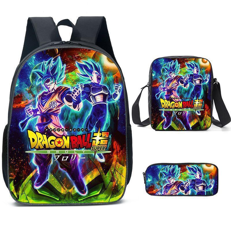 Primary And Secondary School Students Dragonball Schoolbag Three-Piece Cartoon Animation Backpack