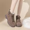 Comemore Chunky Snow Boots Woman Platform Shoe Winter 2025 Boot Warm Suede Leather Fur Short Barrel Female Sneakers Botas Shoes