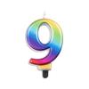Alpen Metallic Rainbow Number Candle (9)