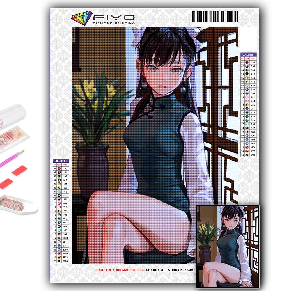 5D DIY Diamond Embroidery Chinese Style Anime Characters Diamond Painting Mosaic Home Decoration