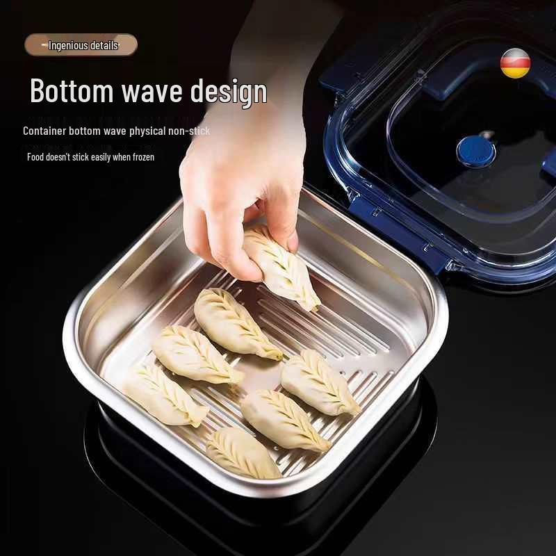 316 Stainless Steel Airtight Food Storage Container with Lid & Handle, Refrigerator-Safe Bento Box