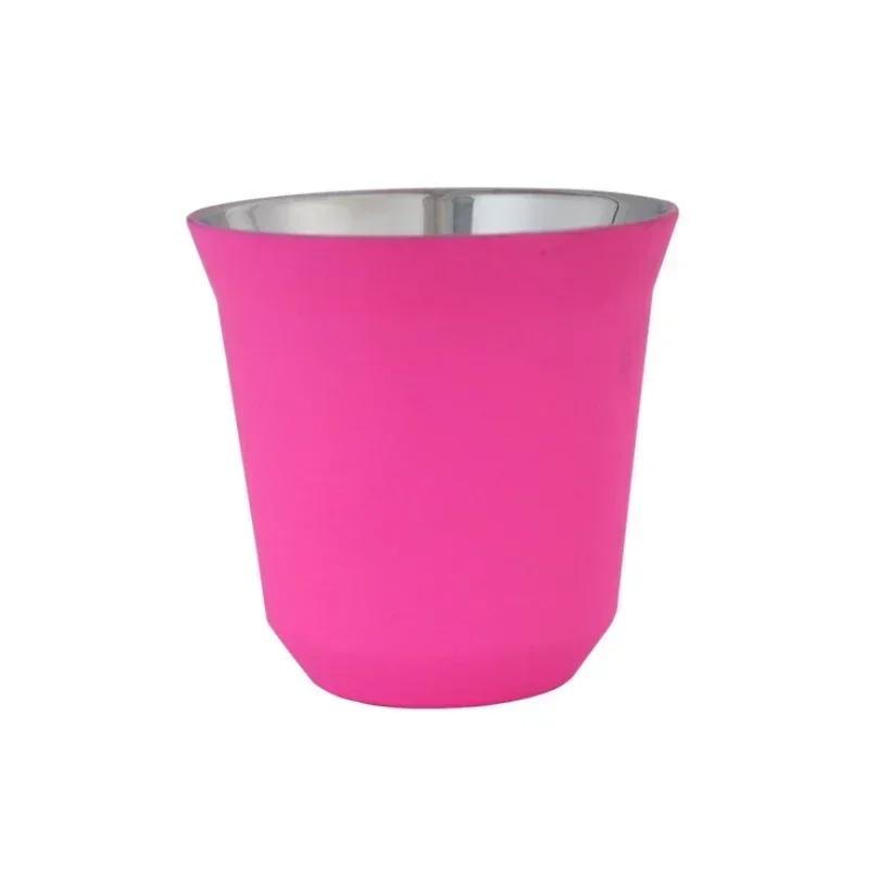 Outdoor Camping Espressotasse Verdickter 304 Edelstahl Doppelwandige Kaffeetasse Isolierung Teetasse Isolierung Kaffeetasse