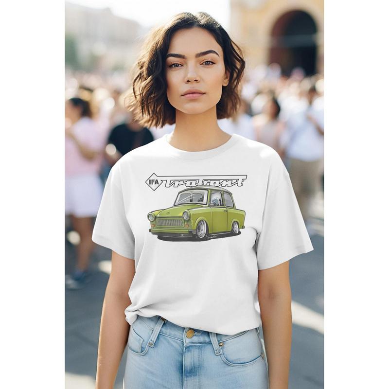 Unisex T-Shirt Featuring IFA Trabant In Panama Green, Perfect Gift For