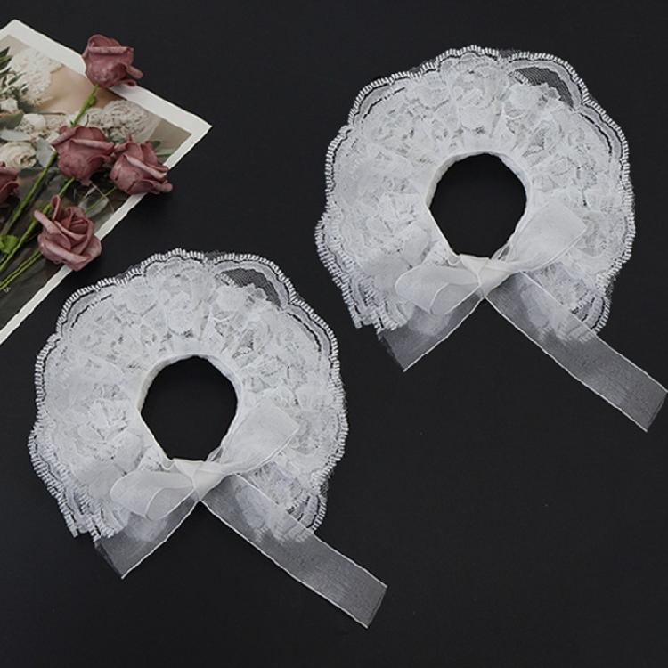 Lace Decorative Collar Wrist Cuffs Set Anime Event Gathering Neckwear Costume Accessories For Fashion Cosplay Enthusiast