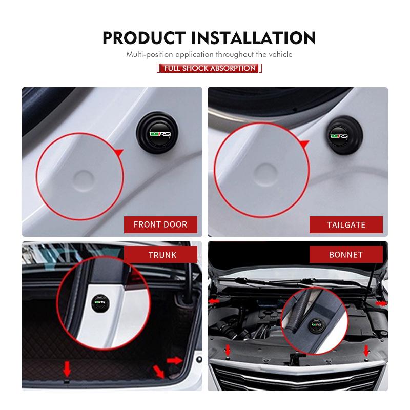 4Pcs Car Door Shock Absorber Spacer Anti-collision Protection For Skoda Octavia 2 3 Rapid Kodiaq Karoq Fabia Kamiq Superb MK3