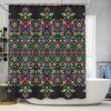 Black Shower Curtain with Vivid Print Bath Accessories for Home Decor