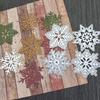 4 Pcs/Set Snowflakes Metal Cutting Die Snowflakes Embossing Script Die Stencils