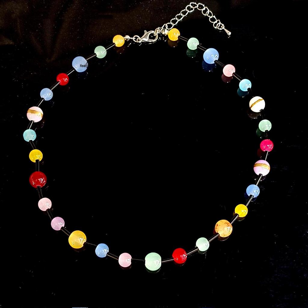 Kleurrijke Natuursteen Patchwork Ketting voor Dames - Elegante, Modieuze, Veelzijdige Sleutelbeenketting