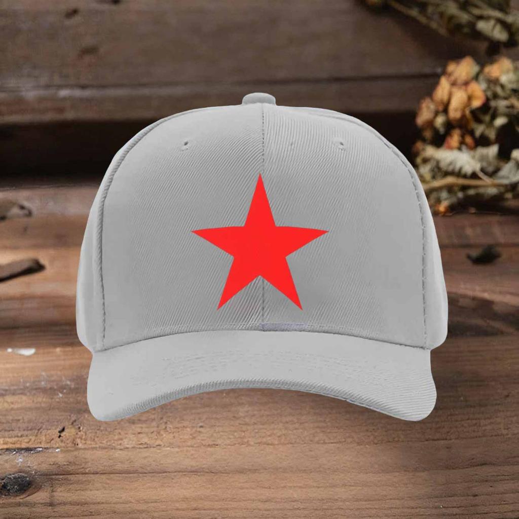 Adjustable Classic Baseball Cap With Red Star Multicolor Unisex Outdoor Street Style Casual Wear