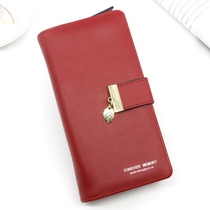 Pu Leather Ladies Wallet With Photo Slot Zipper Coin Purse For Wedding And Gift