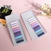 Morandi Color Page Markers Index Sticker Tabs with Built-in Scale Ruler, Transparent Office Document Dividers PET Markers, Compact Writable