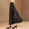 Fall and Winterretro Ethnic Style Jacquard Skirt Women's Long Large Skirt High Waist A-line Skirt Dance Long Skirt