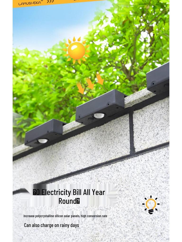 Solar Outdoor Courtyard Spotlight: Home & Street Lighting for Garden, Balcony, Wall Wash, and Enclosure Ambience
