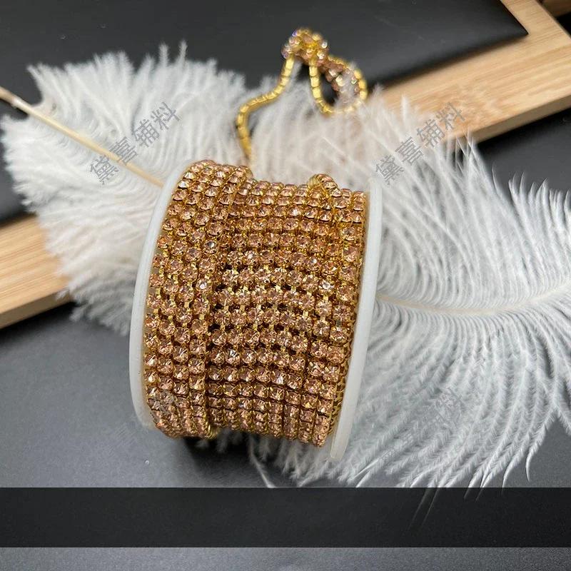 

3 мм 1 рулон нейл-арта стразы металлическая цепочка серебряная основа драгоценные камни гель клей подвески маникюрные аксессуары DIY украшения для нейл-арта 3mm