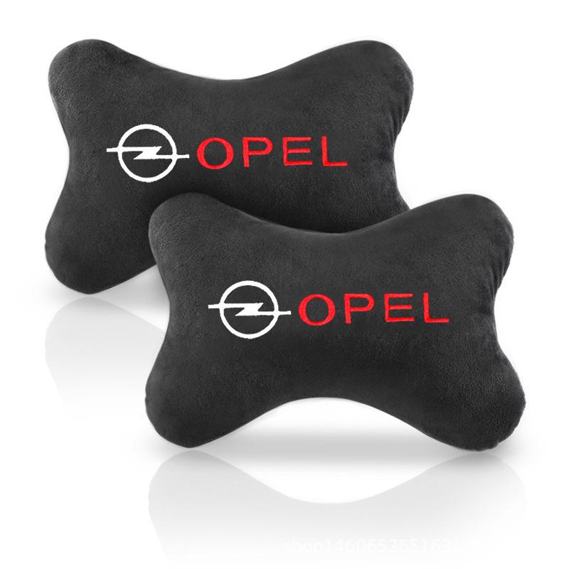 Car Seat Neck Pillow Headrest Rest Cushion Auto Emblem Accessories For Opel Corsa D Astra Insignia Mokka Adam Combo OPC Vauxhall
