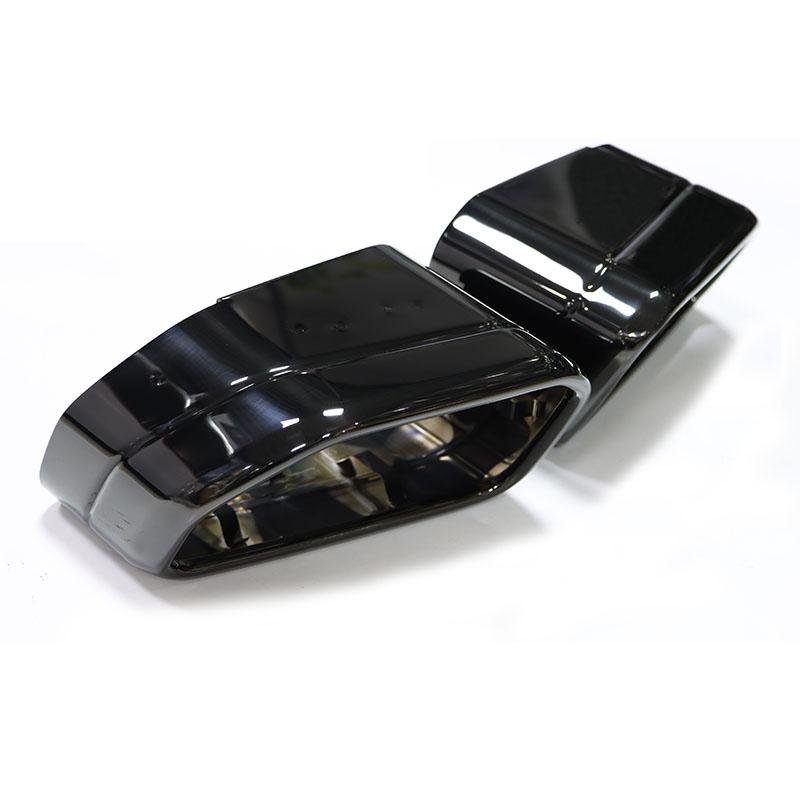 

Car Stainless Steel Exhaust Trim Cover Square Exhaust Pipe For BMW X3 LCI G01 30i ix eX X4 LCI G02 30iX M Sport Muffler Nozzle чёрный