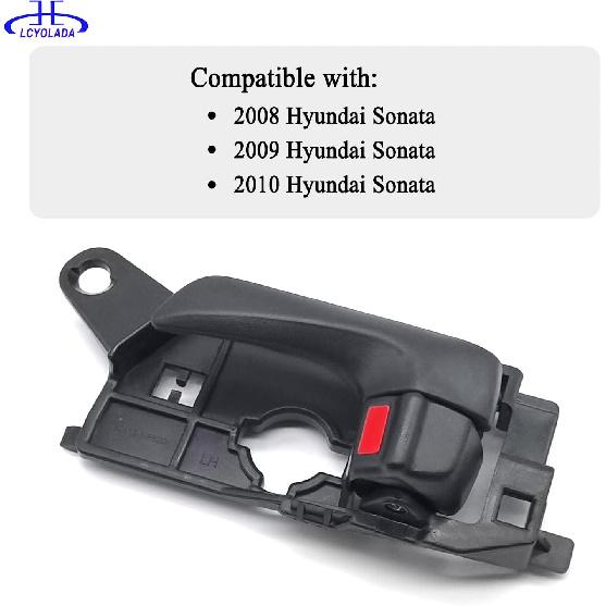 Front Left Drive Interior Door Handle For Hyundai Sonata 2008 2009 2010 826103K520HZ,Black