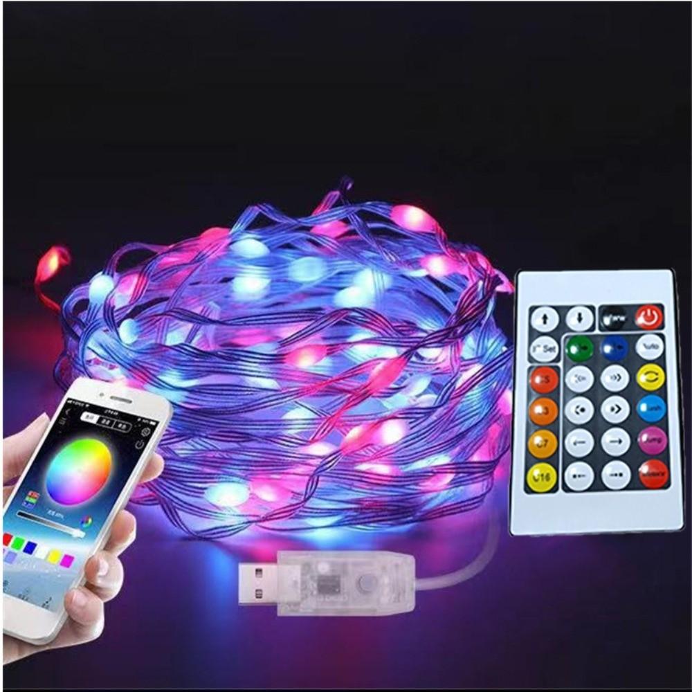 

Bluetooth Music Control RGBIC USB LED Strip App Remote Control Smart RGBIC Lights Wedding Decor 5m