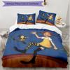 3pcs Duvet Cover Set (1*Duvet Cover + 2*Pillowcase, Without Core), Pippi Longstocking Print Soft All‑Season Bedding Set, Home Bedroom Decor Gift