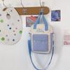 Female cotton doll college style double-sided shoulder bag transparent messenger bag cute small bag handbag