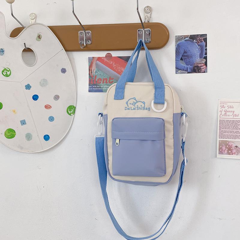 Female cotton doll college style double-sided shoulder bag transparent messenger bag cute small bag handbag