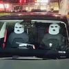 Funny Universal Car Seat Cover Personality Dust-proof Ski Mask Car Seat Headrest Car Accessories