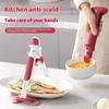 2 i 1 Silikon Skålhållare Klämma Värmebeständig Långt Handtag Skål Gripare Anti-Skållning Varm Rätt Hämtare Tång För Hemkök