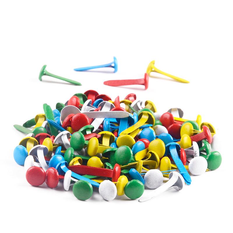 Colorful Children's Handmade Double-Legged Split Brad Nails for DIY Decoration