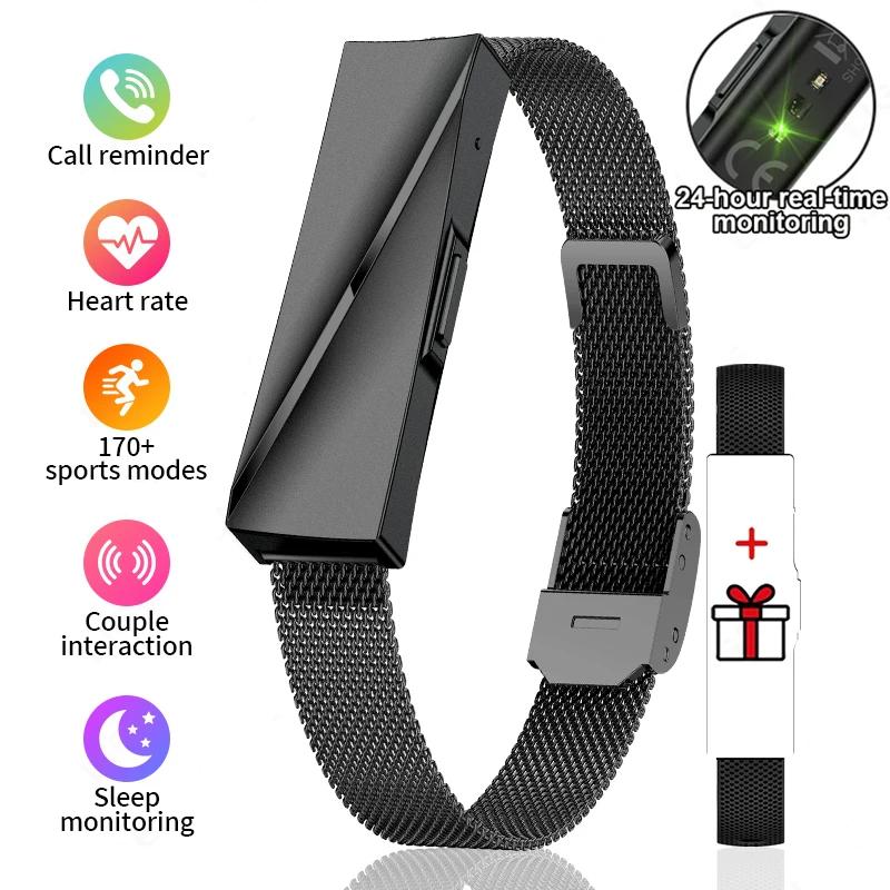SACOSDING New Fashion Smart Watch Women Men Couple Interaction Smart Band Heart Rate Sleep Monitor Bracelet 170 Sport Mode Smartwatch